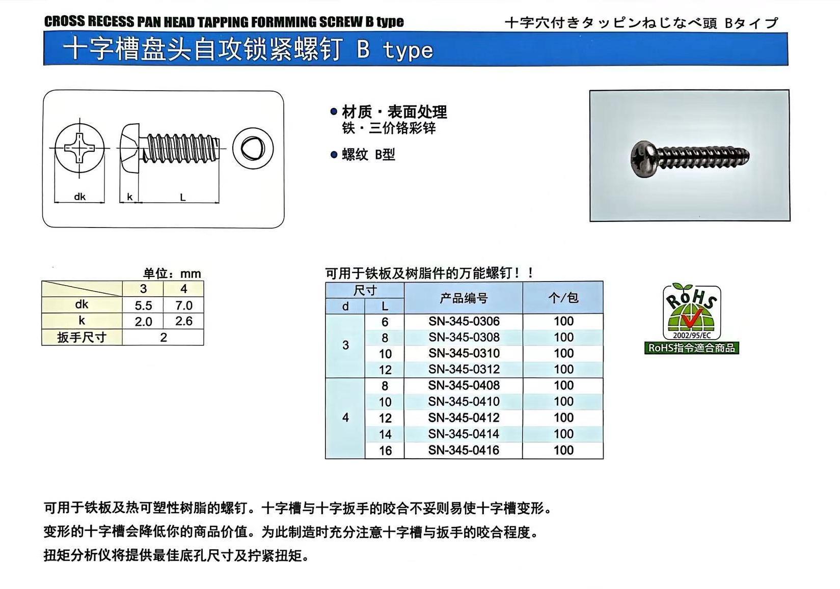 十字槽盘头自攻锁紧螺钉 B type.jpg